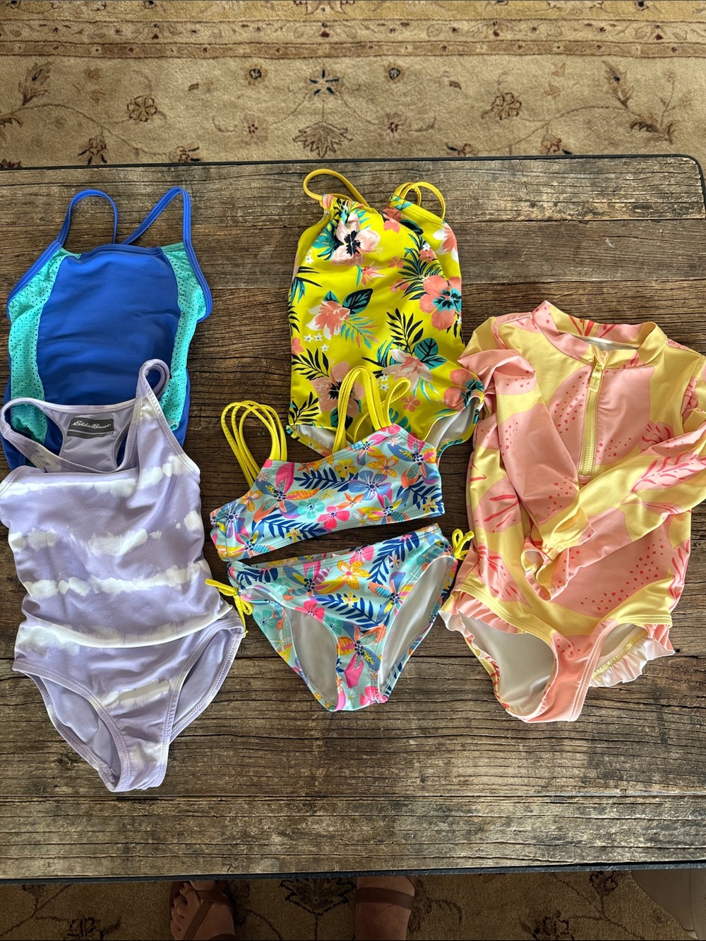 Girls size 5 swimsuit bundle 6 piece with Tommy Bahama cover up